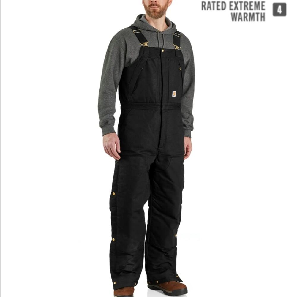 CARHARTT 48X34 LOOSE FIT FIRM DUCK INSULATED BIBERALL - 4 EXTREME WARMTH RATING